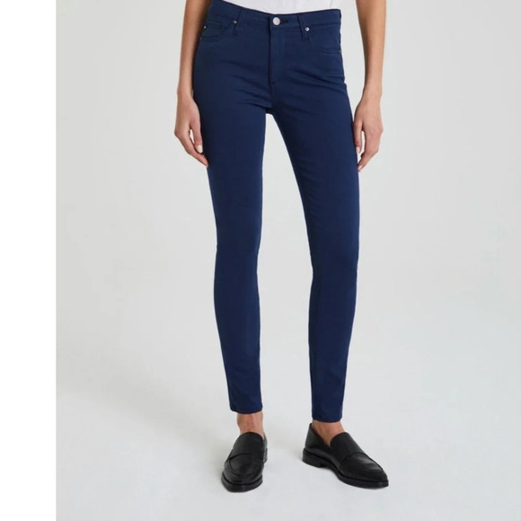 AG ADRIANO GOLDSCHMIED THE PRIMA NAVY BKUE MID RISE CIGARETTE PANTS - Picture 3 of 9